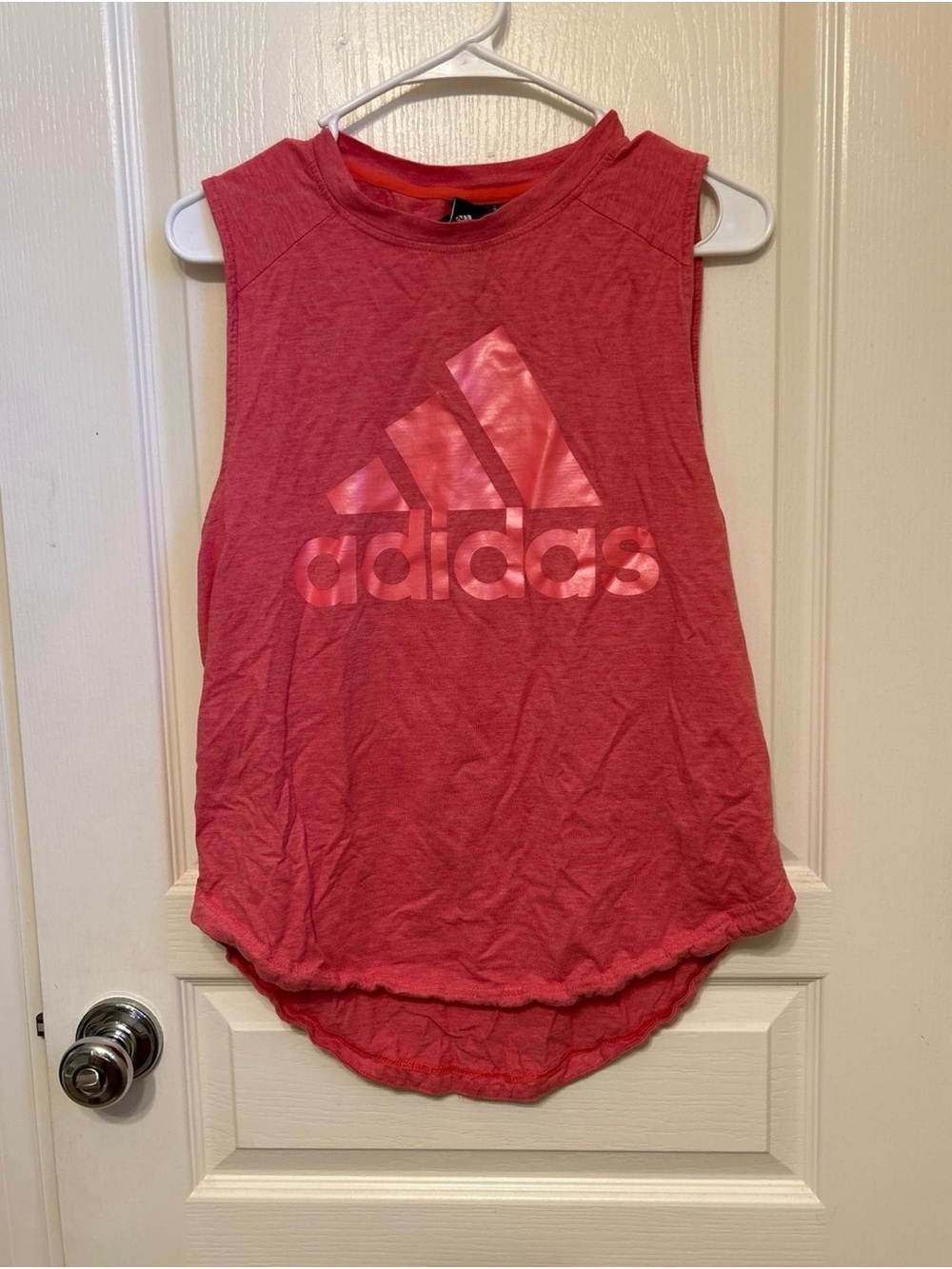 Women’s Adidas Coral Pink Logo Sleeveless Tank
